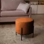 Маленькая радость Пуф круглый на ножках, терракотовый