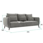 СЧАСТЛИВЫЙ ДЕНЬ Диван прямой, какао