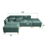 РАЙСКИЙ УГОЛОК Диван угловой изумрудный