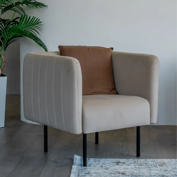 РИО Кресло тканевое бежевое