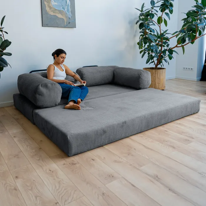 ПОЛЕЗНАЯ ПРИВЫЧКА Диван прямой, графитовый