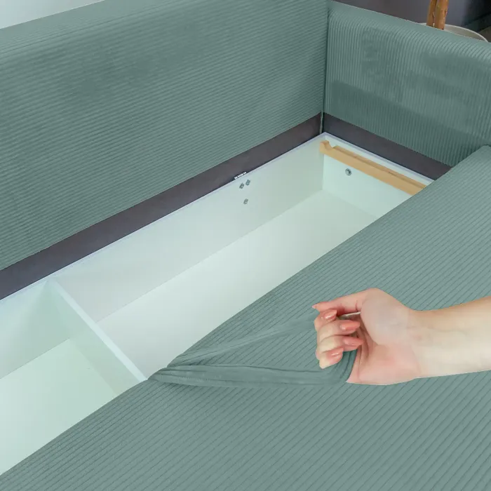 РИМИНИ Диван прямой Cilium изумрудный