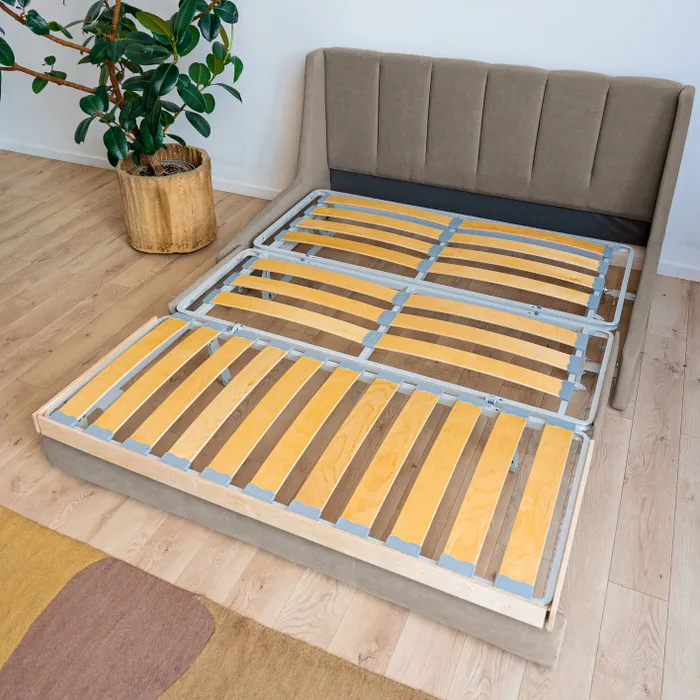 ВЕНЕЦИЯ Складная кровать серо-бежевая, 185