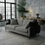 Хорошее настроение Диван прямой, серебристо-серый