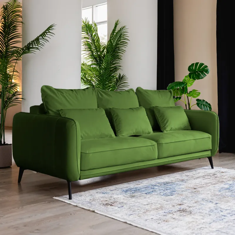 СЧАСТЛИВЫЙ ДЕНЬ Диван прямой, темно-оливковый СЧАСТЛИВЫЙ ДЕНЬ Диван прямой, темно-оливковый