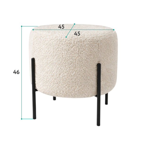 Маленькая радость Пуф круглый на ножках, белый