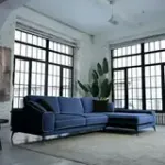 Солнечное побережье Диван угловой, сапфировый