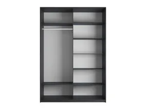 Прайм дуо Белый Глянец Шкаф-купе двухдверный, 120х230, Коричневый