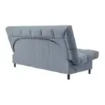 ЮТА Диван прямой серый ППУ, с черными ножками