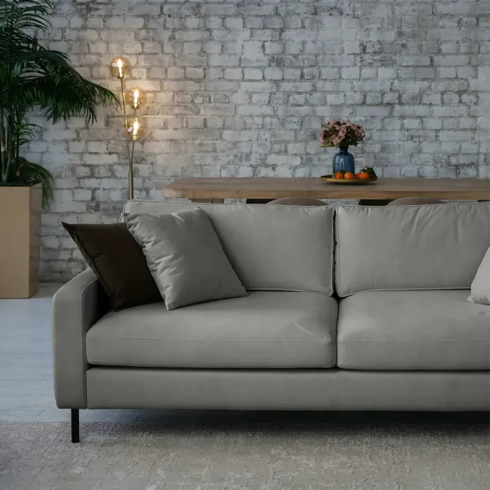 Хорошее настроение Диван прямой, серебристо-серый