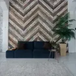 ПОРТЛЕНД Диван прямой с банкеткой синий