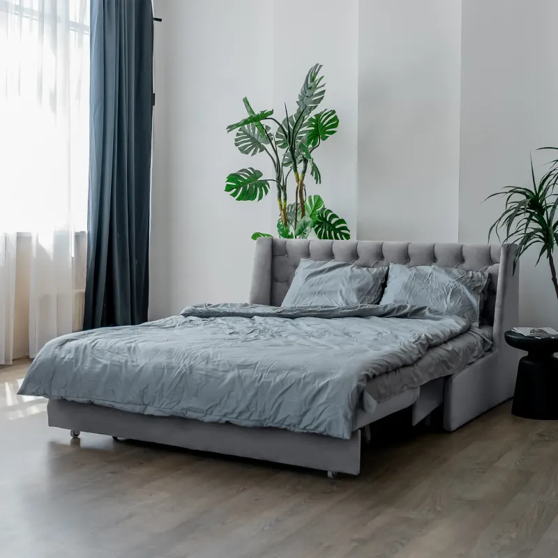 РИЧМОНД Складная кровать светло-серая, 125