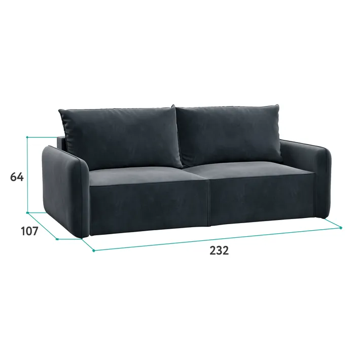 ПОРТЛЕНД Диван прямой светло-бежевый, букле