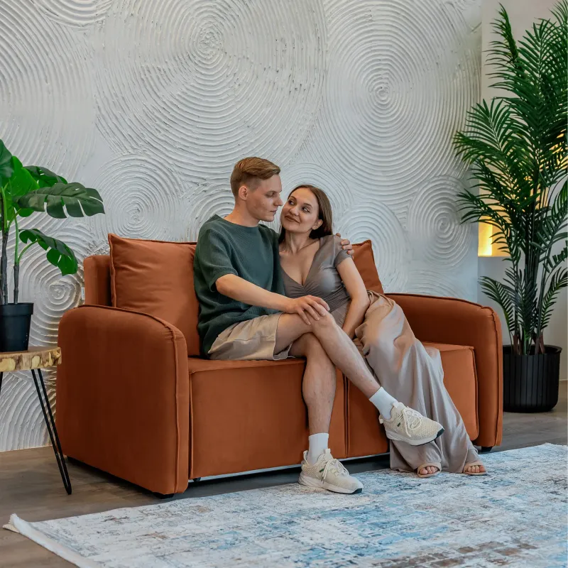 ПОРТЛЕНД МИНИ Диван прямой терракотовый ПОРТЛЕНД МИНИ Диван прямой терракотовый