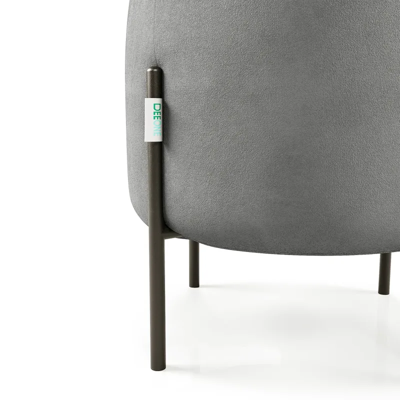 Маленькая радость Пуф круглый на ножках, светло-серый