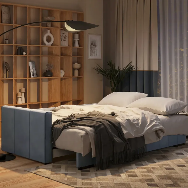 РИМИНИ Диван прямой синий РИМИНИ Диван прямой синий