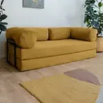 ПОЛЕЗНАЯ ПРИВЫЧКА Диван прямой, горчичный