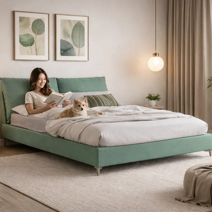 ВЕЧЕРНАЯЯ СКАЗКА Двухспальная кровать, зеленая