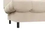 ЮТА Диван прямой бежевый ППУ , с черными ножками