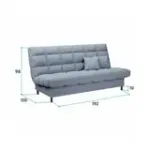 ЮТА Диван прямой бежевый ППУ , с черными ножками