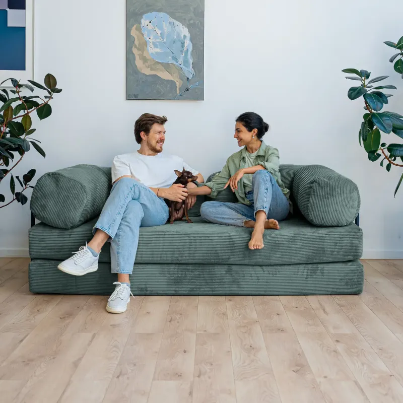 ПОЛЕЗНАЯ ПРИВЫЧКА Диван прямой, изумрудный