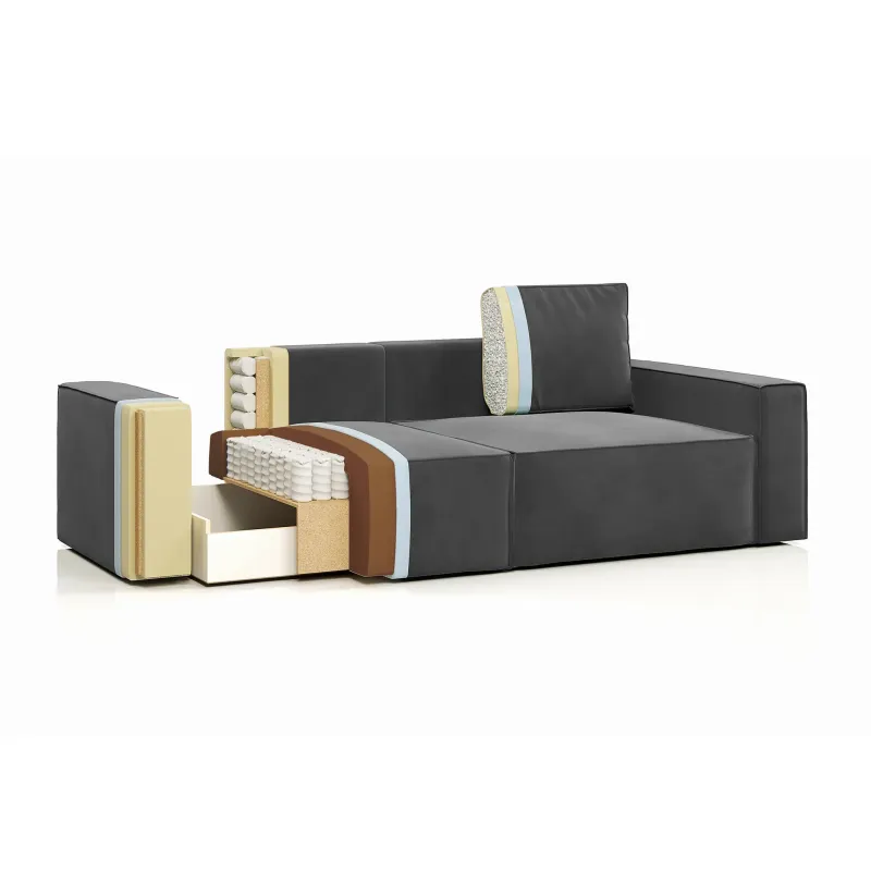 КОРСО Диван угловой с банкеткой, темно-зеленый КОРСО Диван угловой с банкеткой, темно-зеленый