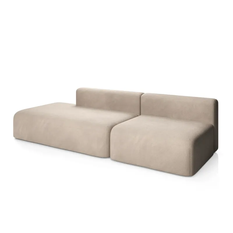 НОВЫЕ ЭМОЦИИ Диван прямой, латте, банкетка слева