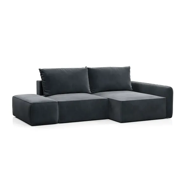 ПОРТЛЕНД Диван угловой с банкеткой серый