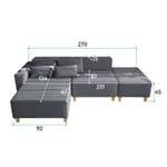 РАЙСКИЙ УГОЛОК Диван угловой графитовый