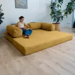 ПОЛЕЗНАЯ ПРИВЫЧКА Диван прямой, горчичный