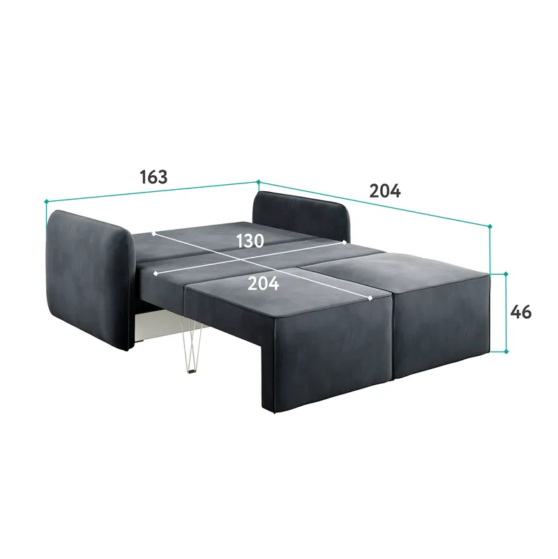 ПОРТЛЕНД МИНИ Диван прямой зеленый