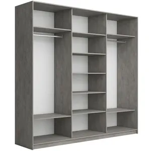Прайм Шкаф-купе трехдверный,  240х230, Серый