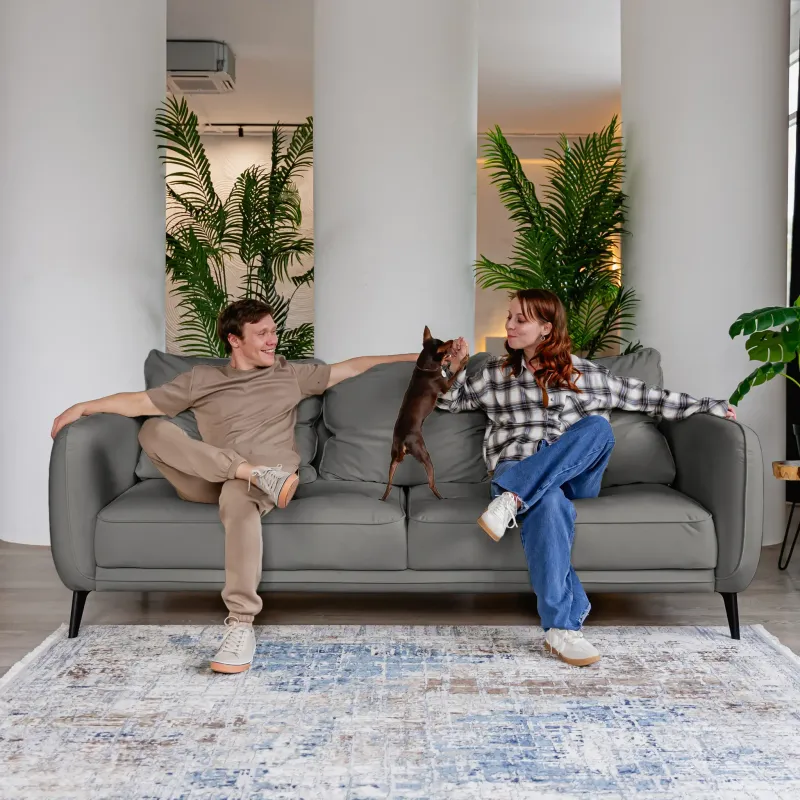 СЧАСТЛИВЫЙ ДЕНЬ Диван прямой, серый СЧАСТЛИВЫЙ ДЕНЬ Диван прямой, серый