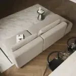 НОВЫЕ ЭМОЦИИ Диван прямой, латте, банкетка слева