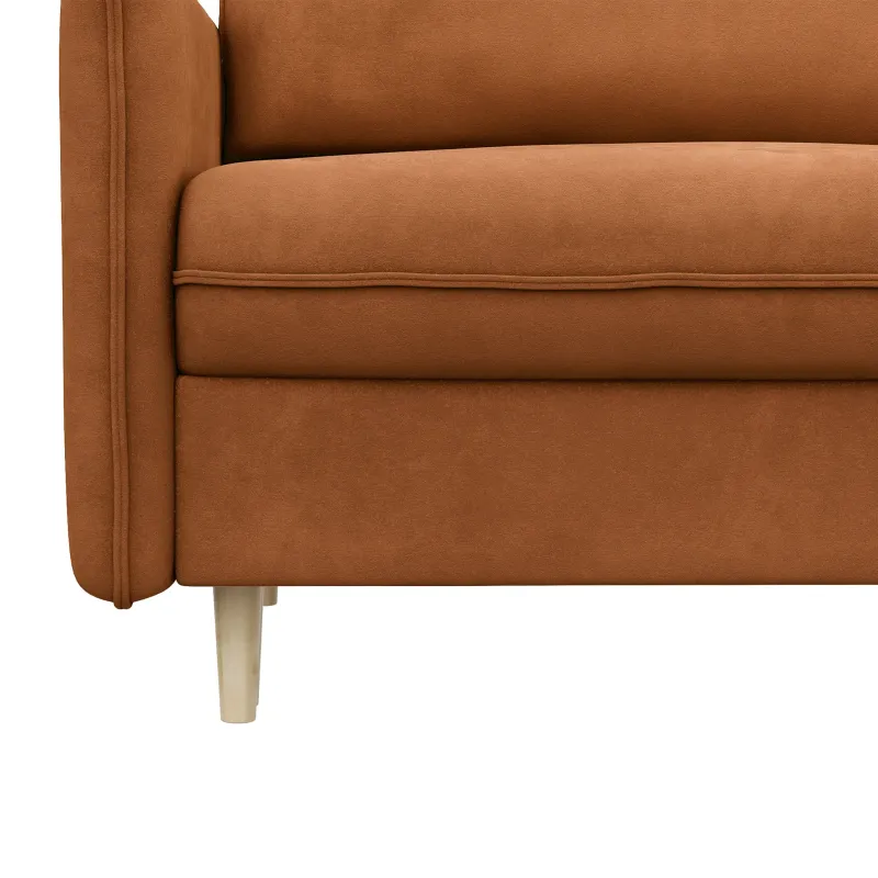 СКАНДИ Диван тканевый прямой терракотовый СКАНДИ Диван тканевый прямой терракотовый