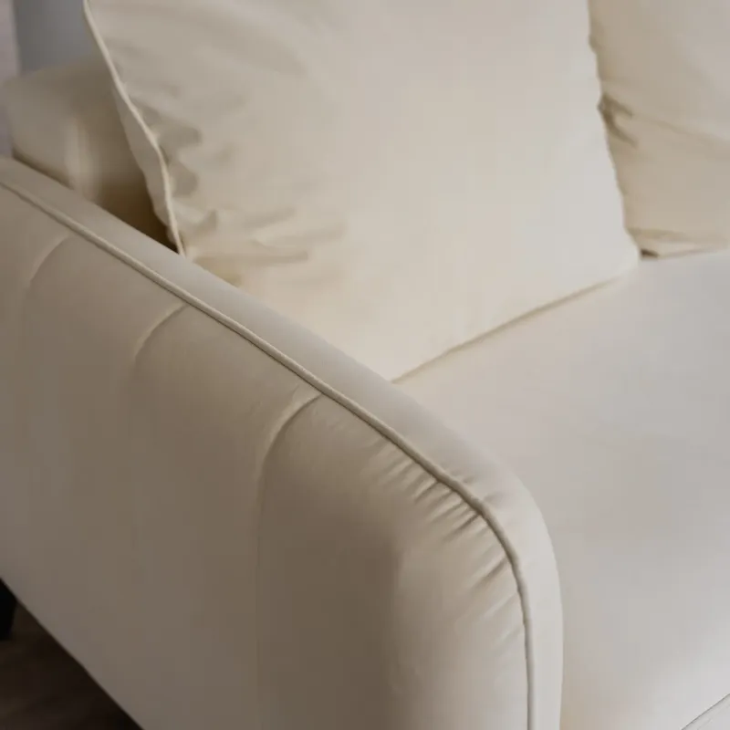 СЧАСТЛИВЫЙ ДЕНЬ Диван прямой, молочный СЧАСТЛИВЫЙ ДЕНЬ Диван прямой, молочный