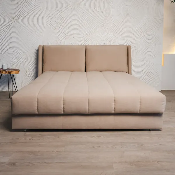 ГАРМОНИЯ СНА Кровать-диван прямой светло-бежевый, 160, ППУ