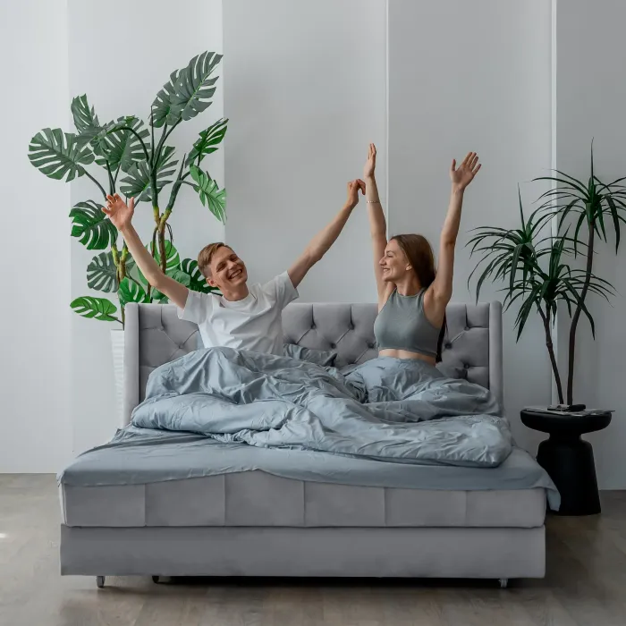 РИЧМОНД Складная кровать светло-серая, 200