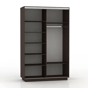 Медиум Шкаф-купе двухдверный с зеркалом, 120х220, Коричневый