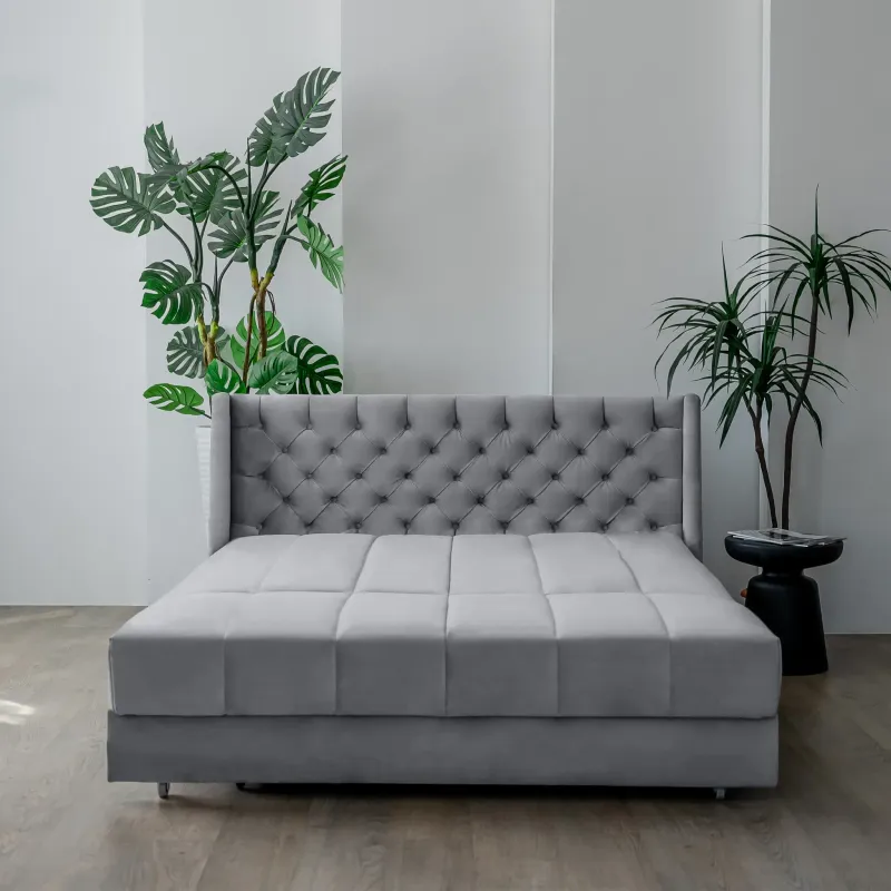 РИЧМОНД Складная кровать светло-серая, 125