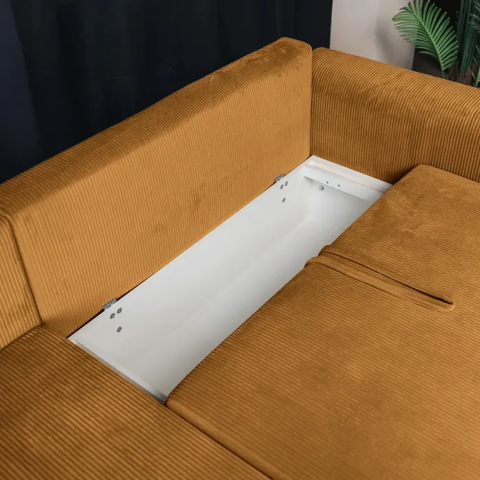 ДОЛГОЖДАННЫЙ ОТПУСК Диван угловой, горчичный