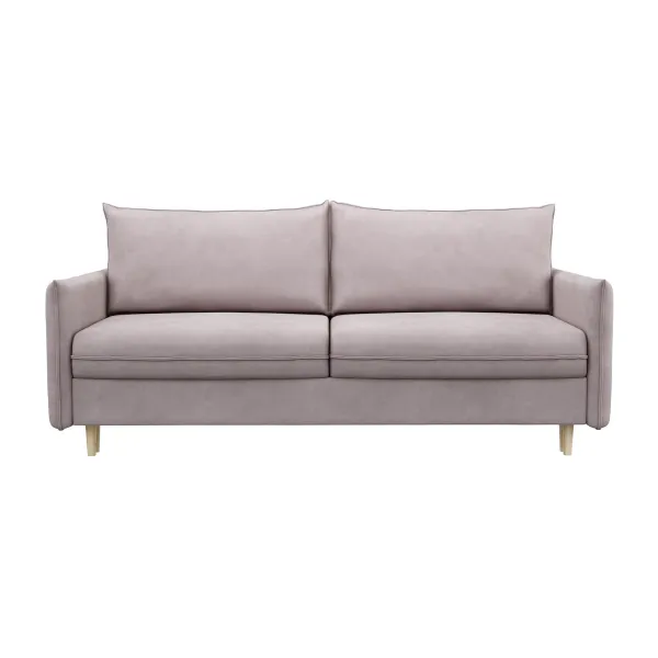 СКАНДИ Диван тканевый прямой розовый