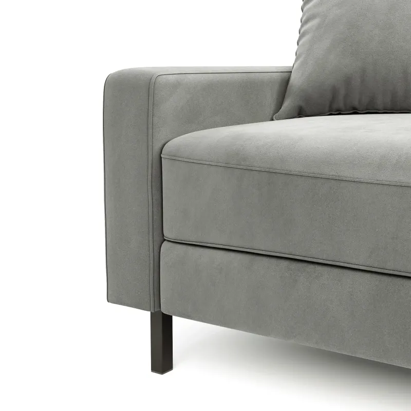 Хорошее настроение Диван прямой, серебристо-серый