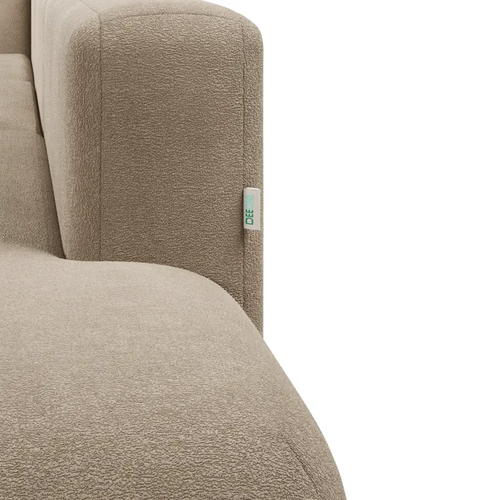 НОВЫЕ ЭМОЦИИ Диван прямой, латте, банкетка справа