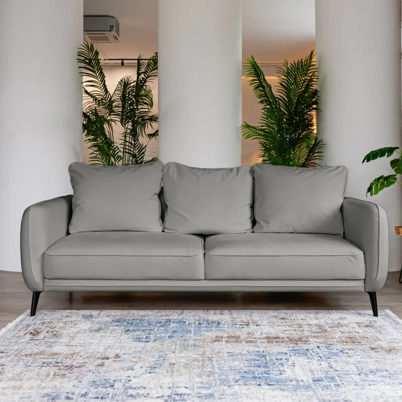 СЧАСТЛИВЫЙ ДЕНЬ Диван прямой, серый СЧАСТЛИВЫЙ ДЕНЬ Диван прямой, серый