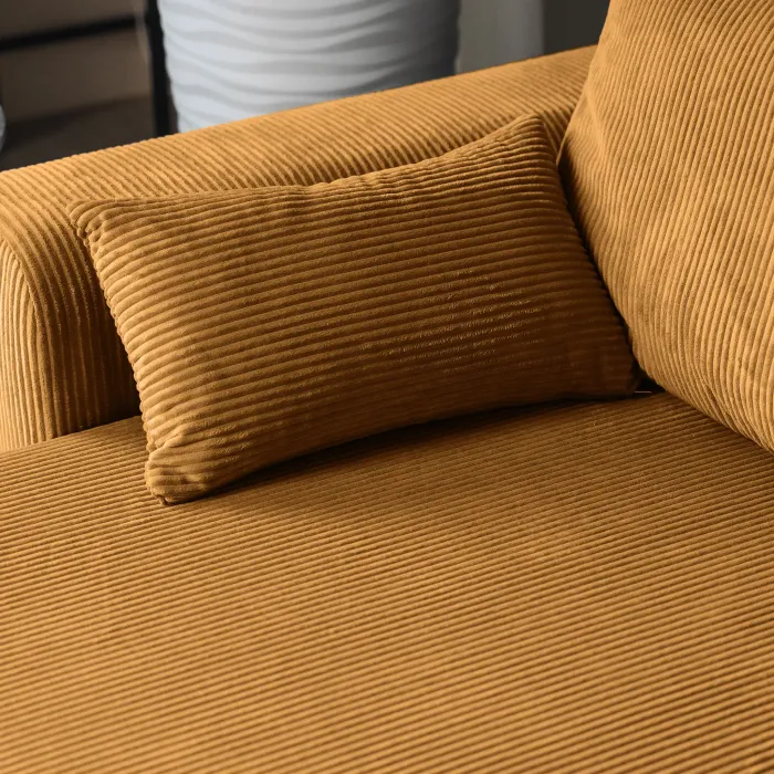 ДОЛГОЖДАННЫЙ ОТПУСК Диван угловой, горчичный