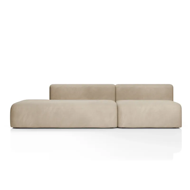 НОВЫЕ ЭМОЦИИ Диван прямой, латте, банкетка слева