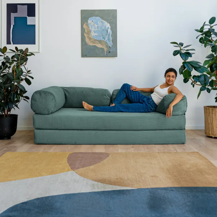 ПОЛЕЗНАЯ ПРИВЫЧКА Диван прямой, изумрудный