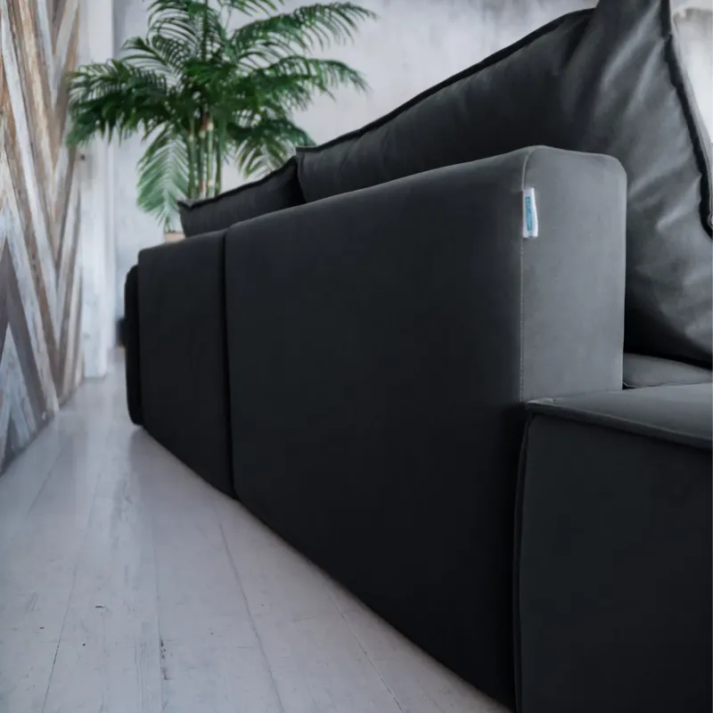 ПОРТЛЕНД Диван прямой с банкеткой серый