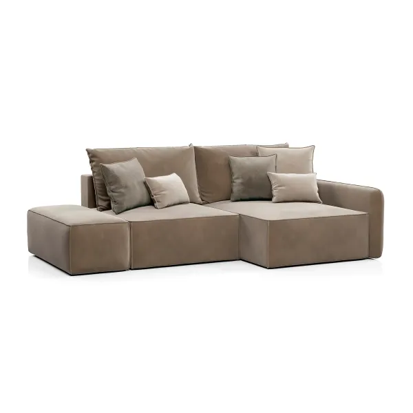 ПОРТЛЕНД Диван угловой с банкеткой бежевый